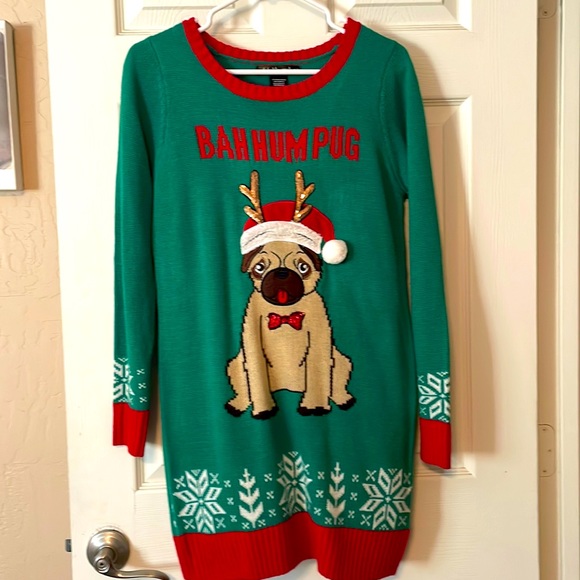 united states sweaters Sweaters - Pug Christmas sweater Sz S/M oversized worn 1x